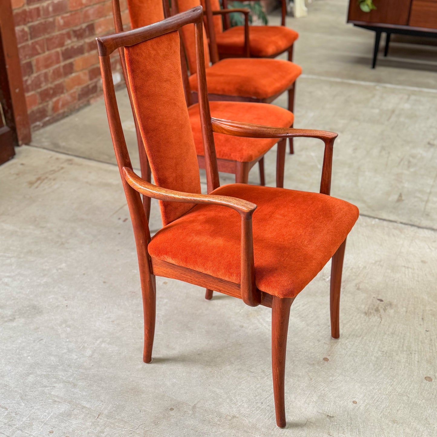 Set of four Parker late 70s dining chairs