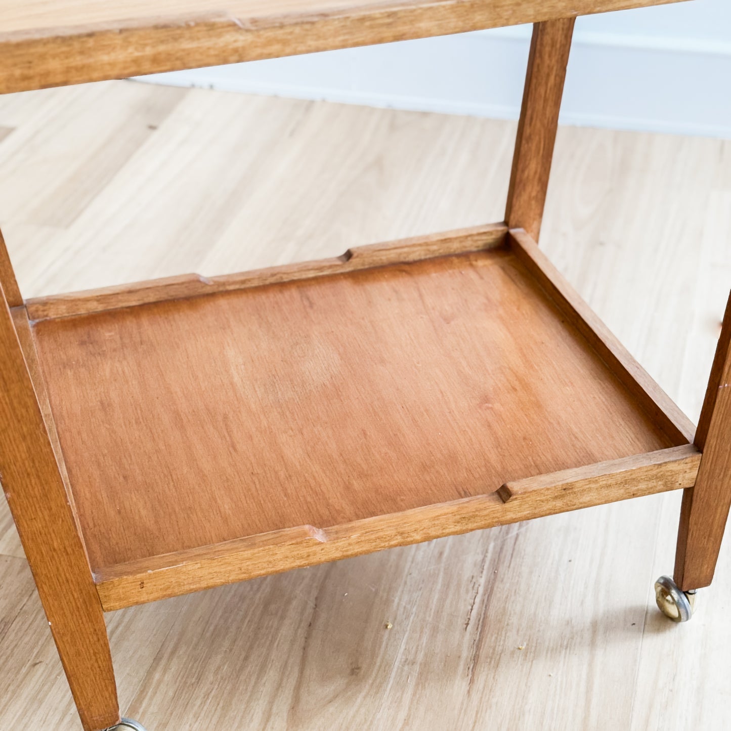 Vintage timber dumb waiter trolley