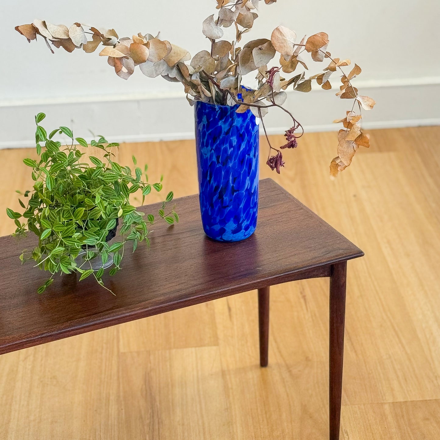Mid century teak stained side table