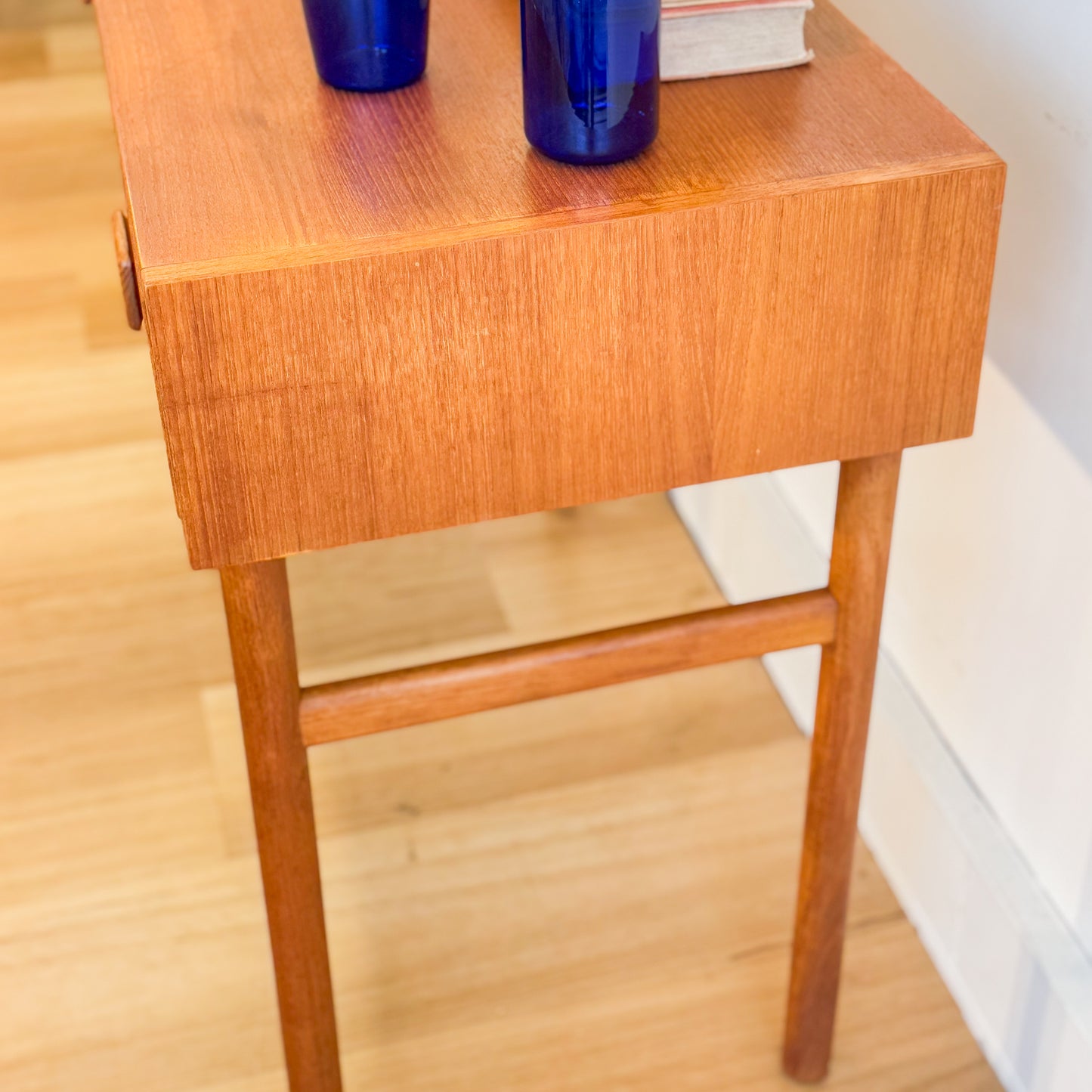 1970s Parker teak Square handle console/desk