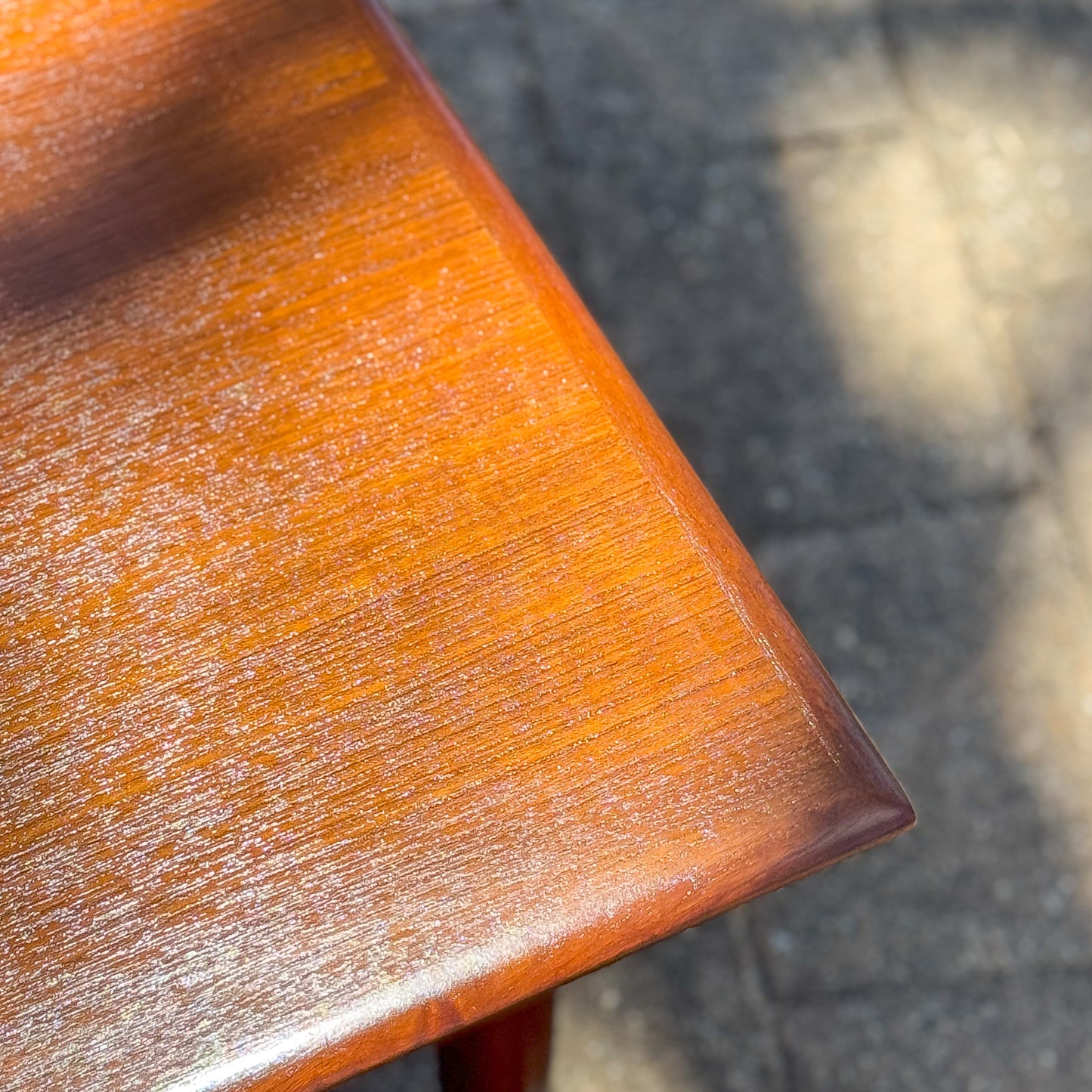 Parker Furniture teak side table with cigar legs