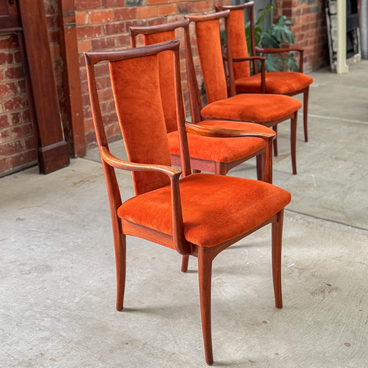 Set of four Parker late 70s dining chairs