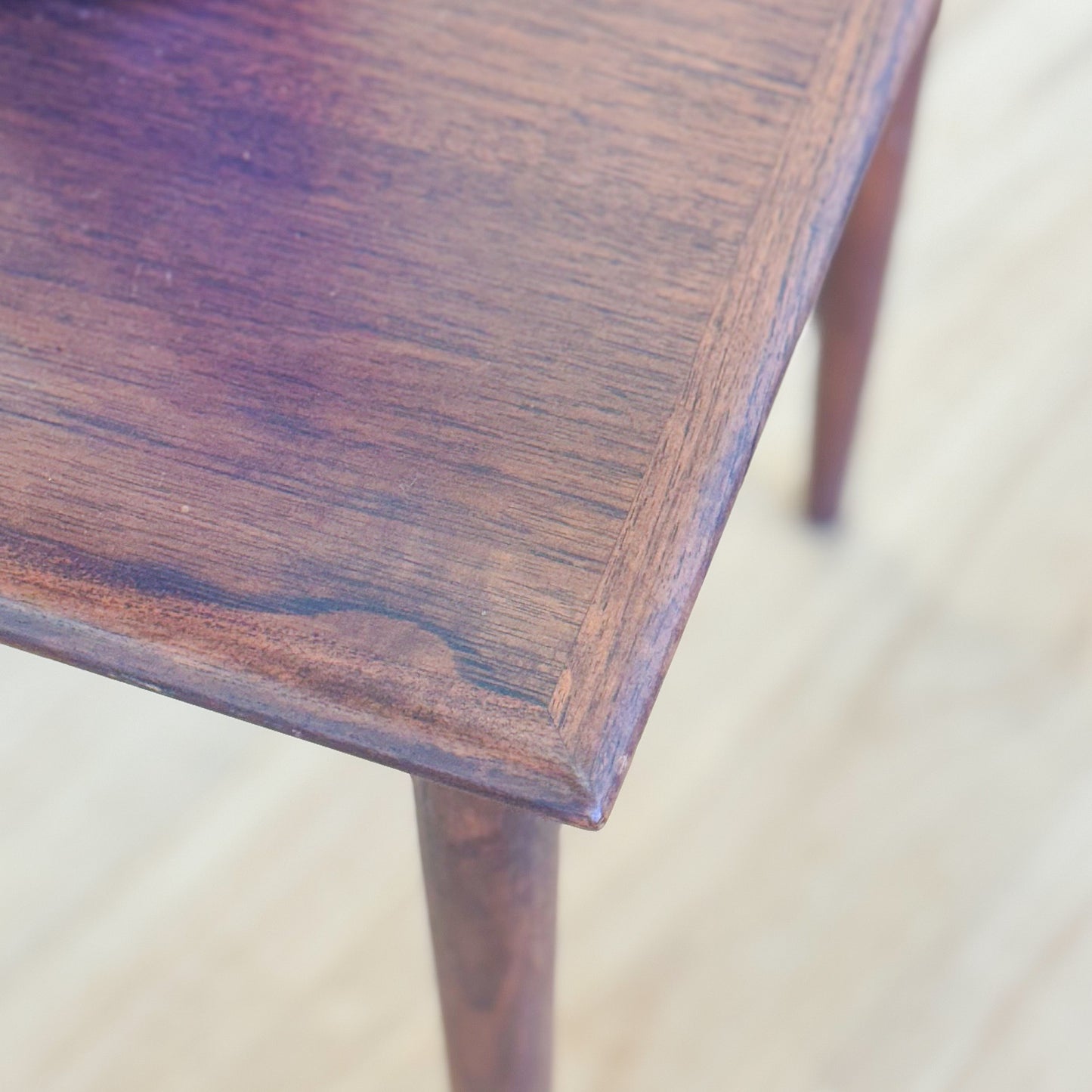 Mid century teak stained side table