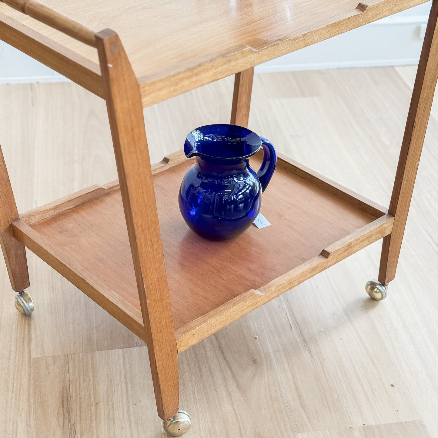 Vintage timber dumb waiter trolley