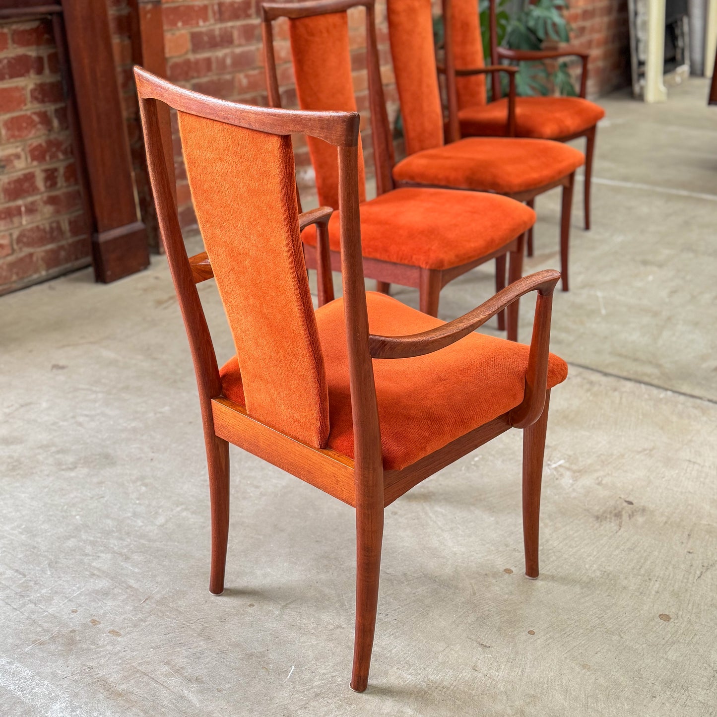 Set of four Parker late 70s dining chairs