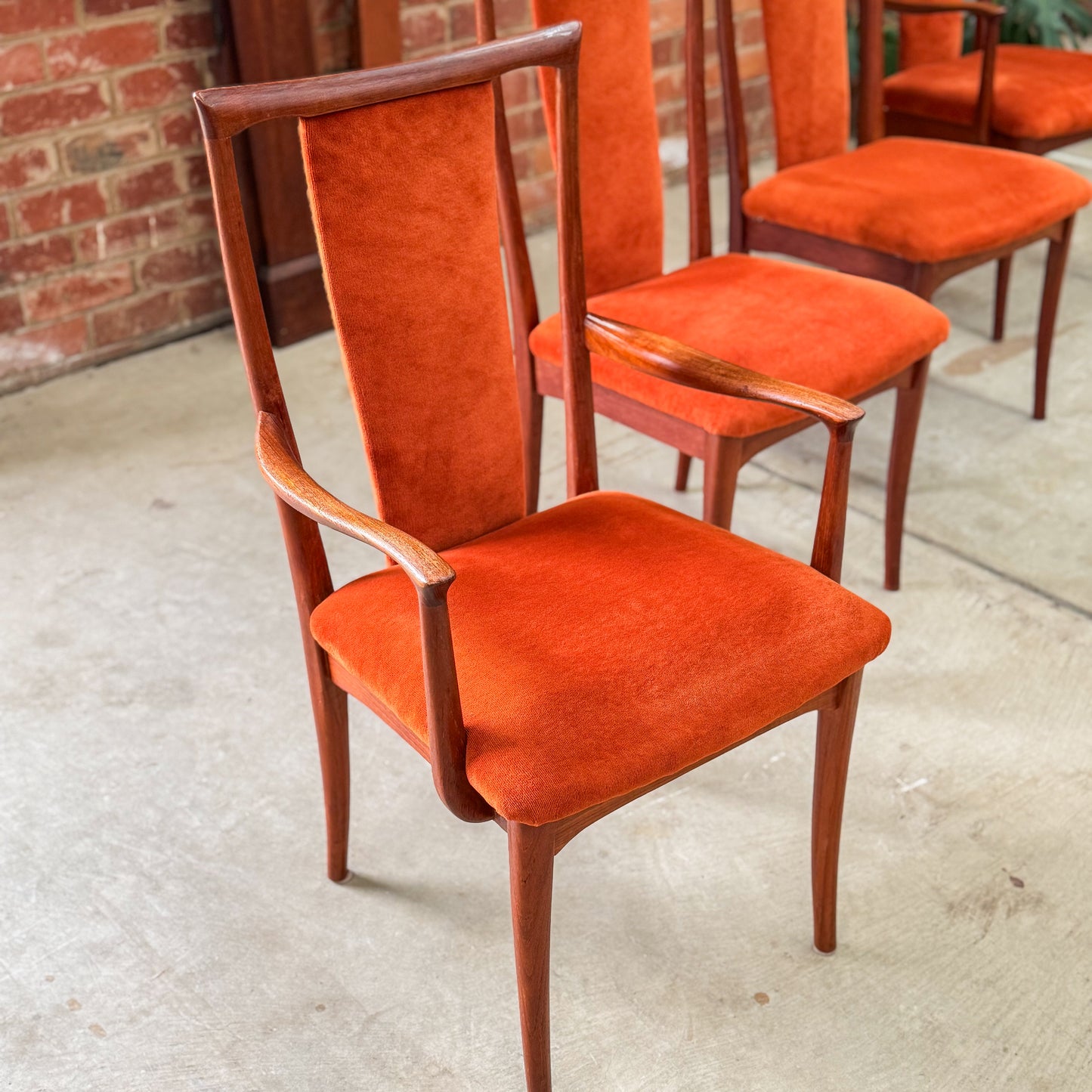 Set of four Parker late 70s dining chairs