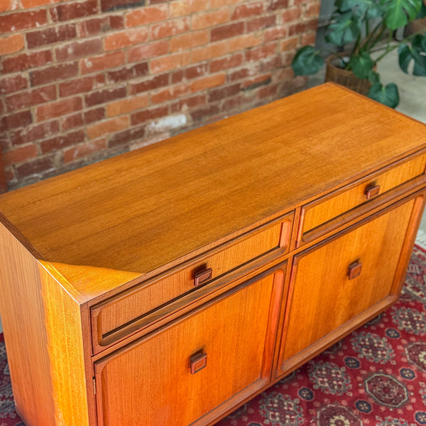Circa 1970s Teak Veneered Sideboard by Parker Furniture