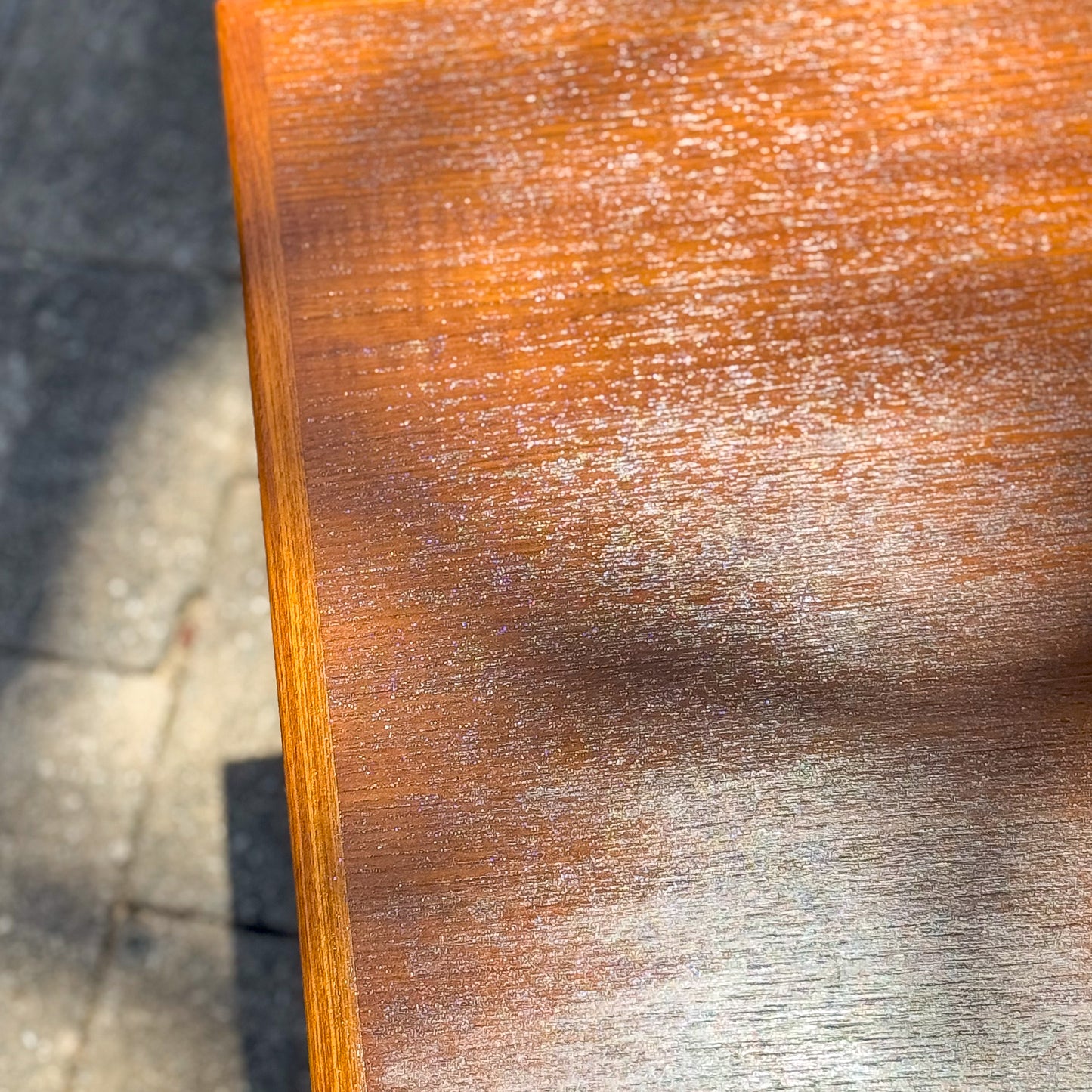Parker Furniture teak side table with cigar legs