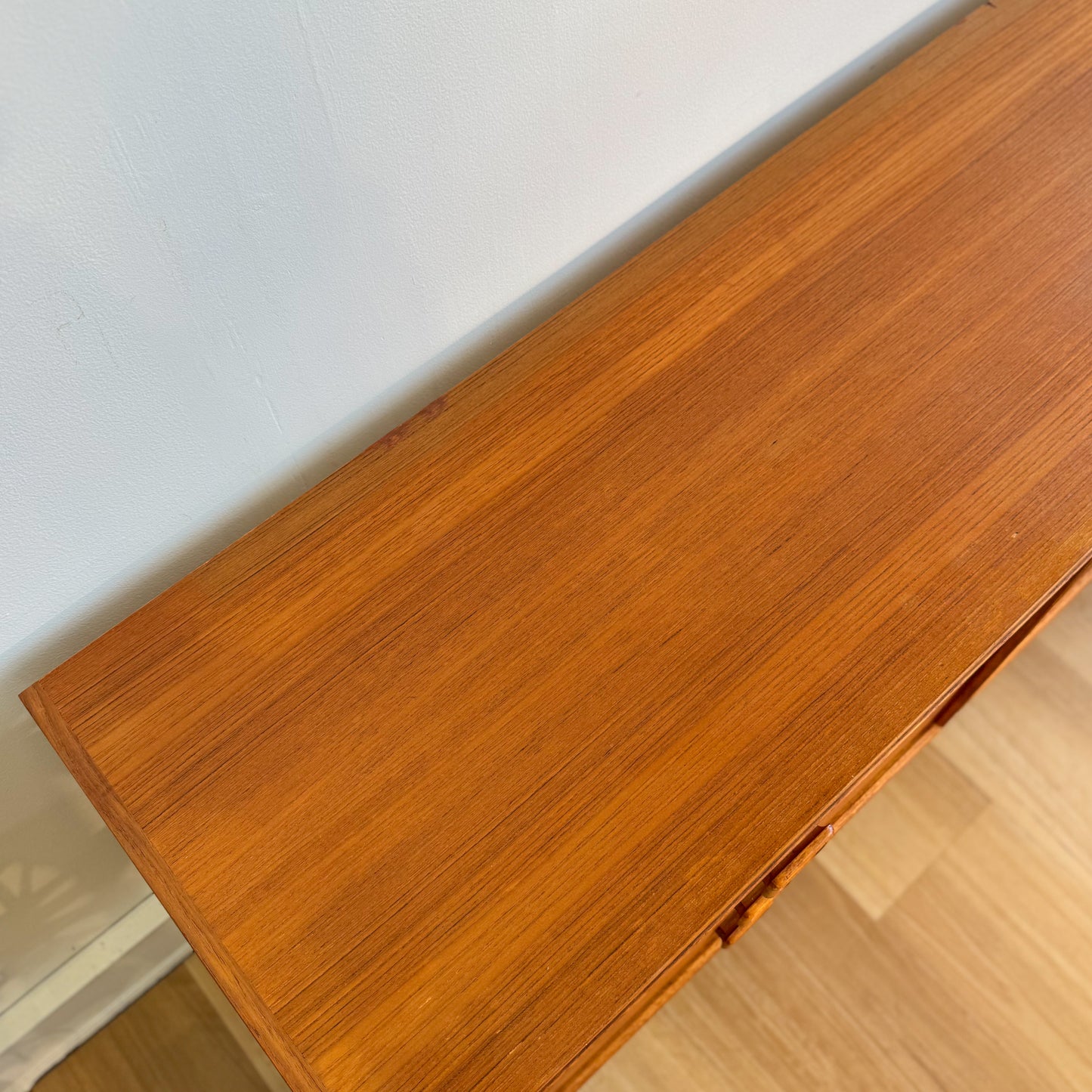 1970s teak Parker square handle chest of drawers