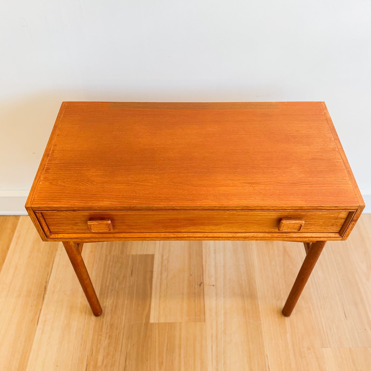 1970s Parker teak Square handle console/desk