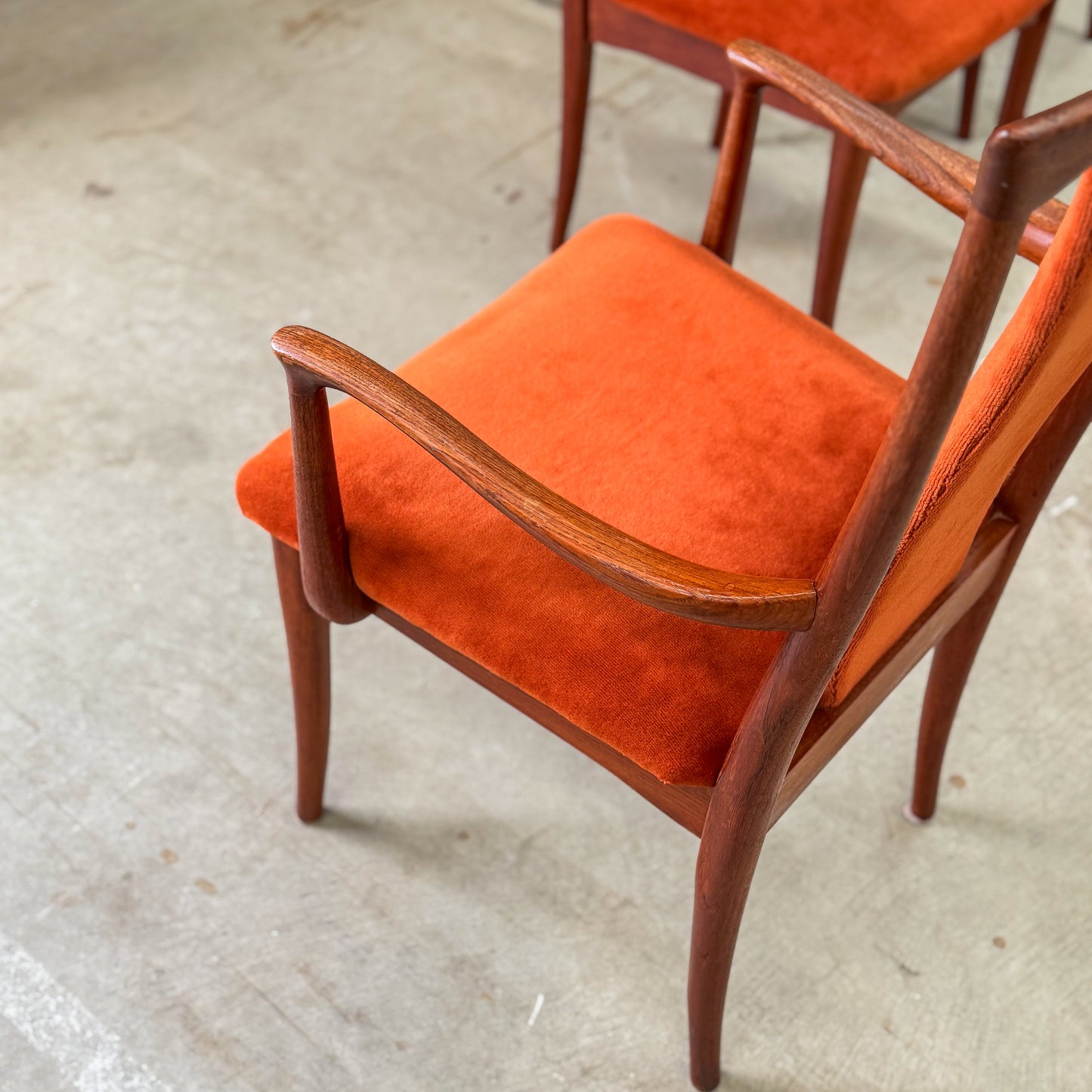 Set of four Parker late 70s dining chairs