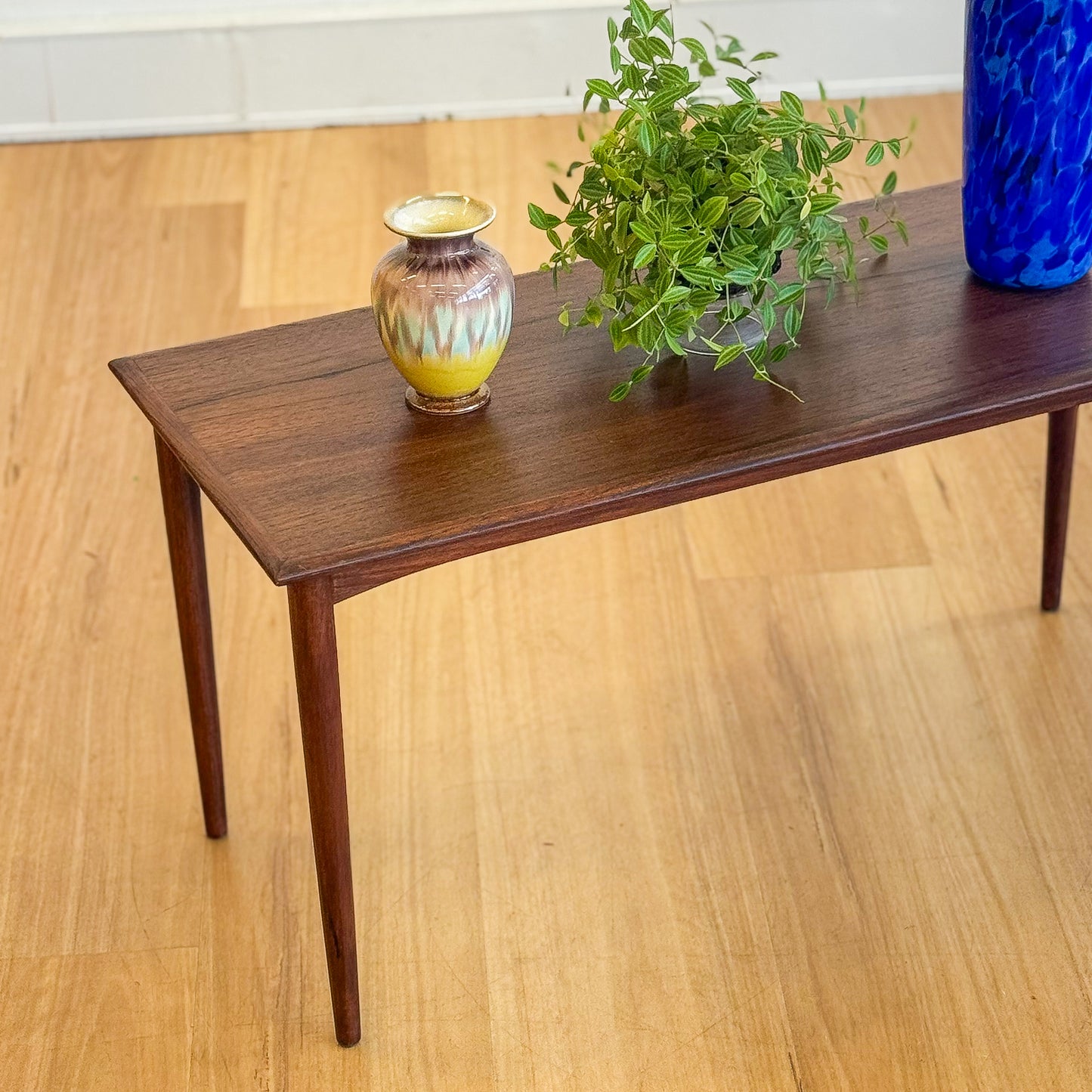 Mid century teak stained side table