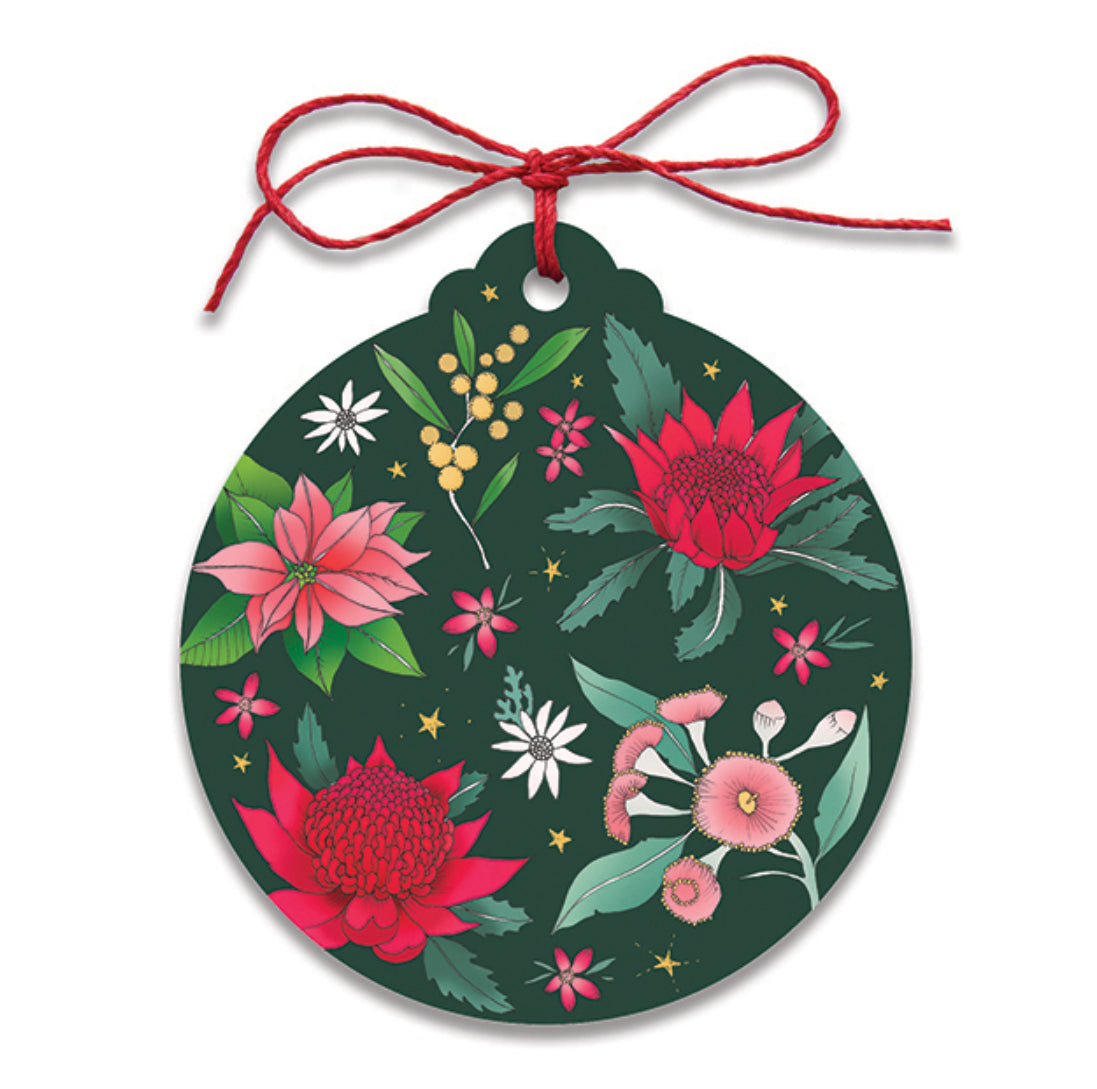 Christmas Gift Tags (Set of 8) - Festive Floral