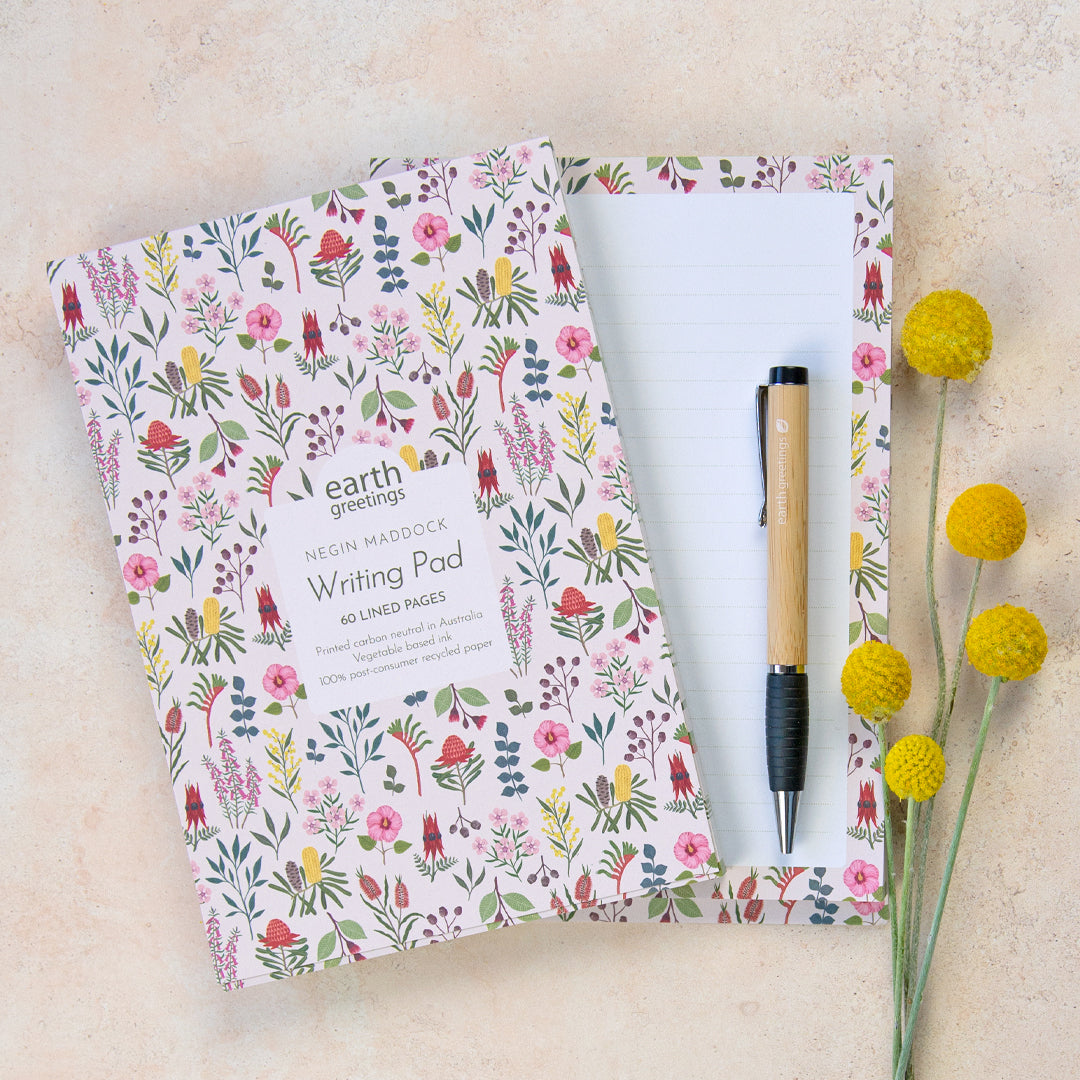 A5 Writing Pad - Australian Wildflowers