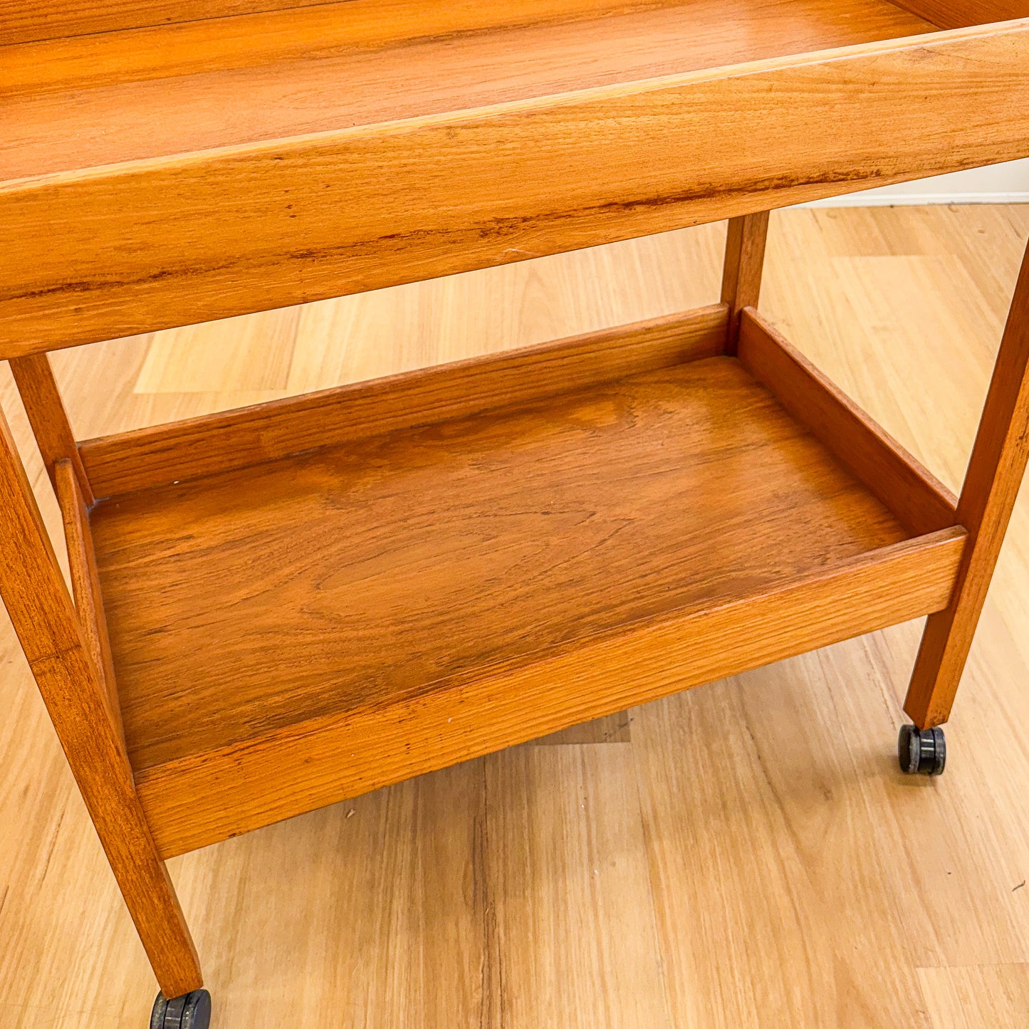 Mid century teak drinks trolley