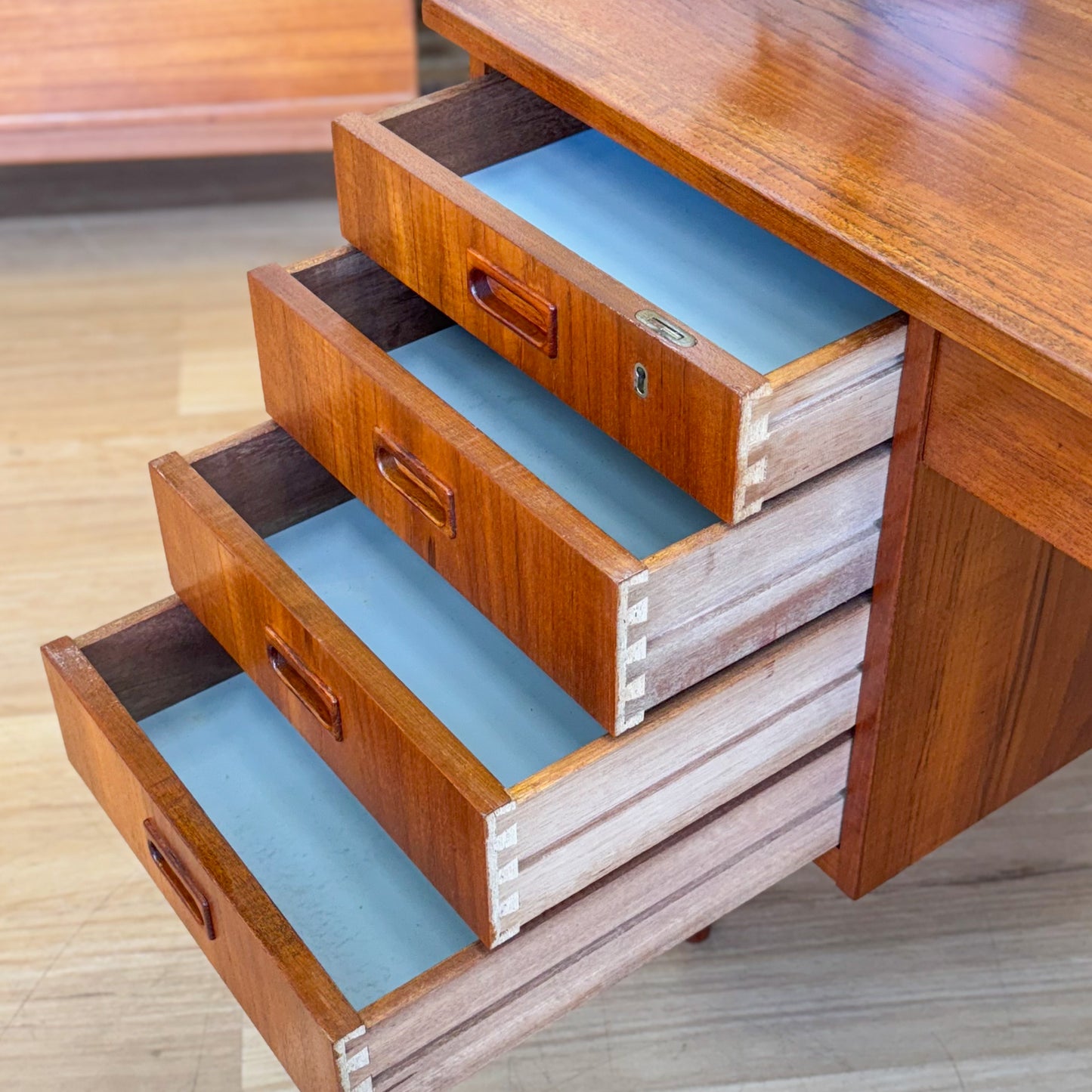 Danish mid century teak desk