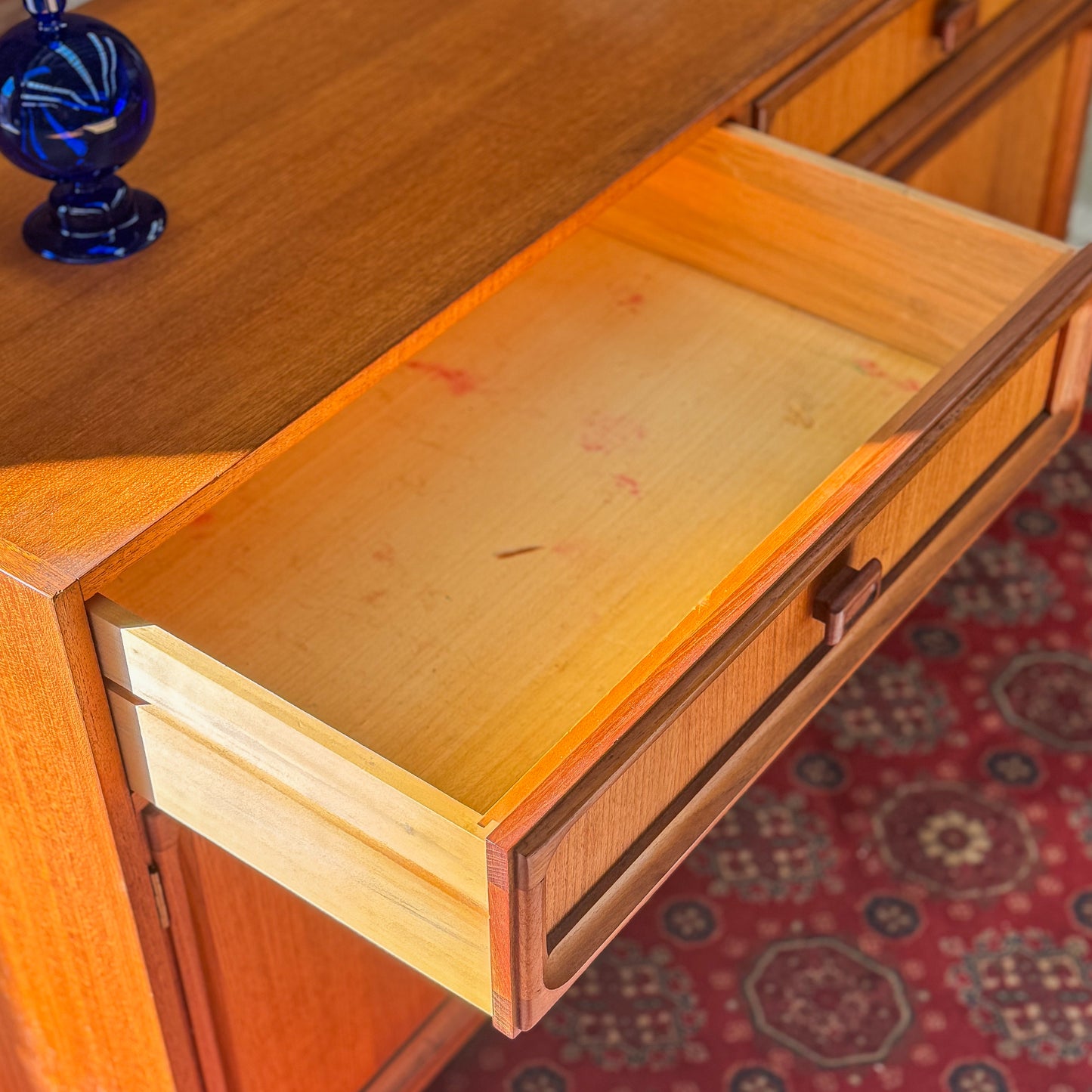 Circa 1970s Teak Veneered Sideboard by Parker Furniture