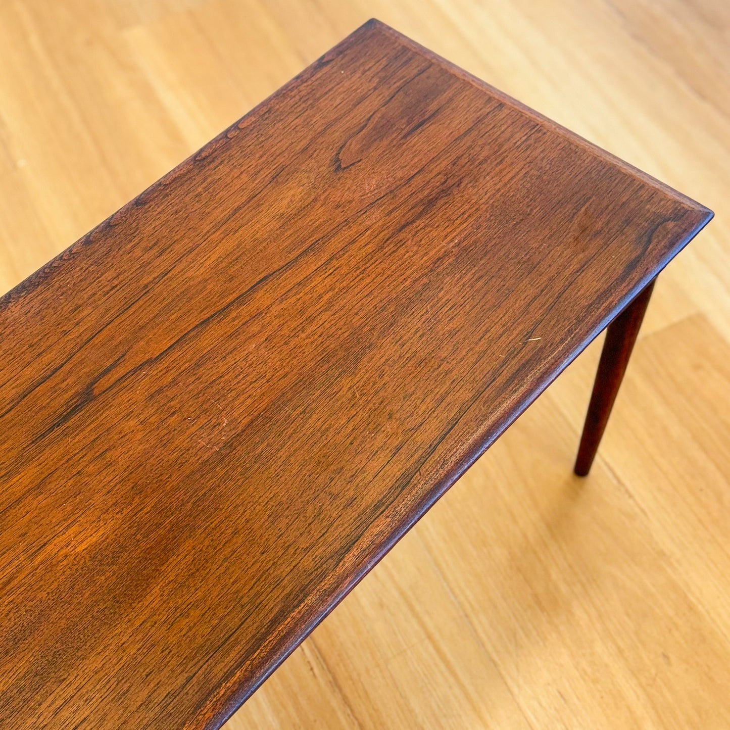 Mid century teak stained side table