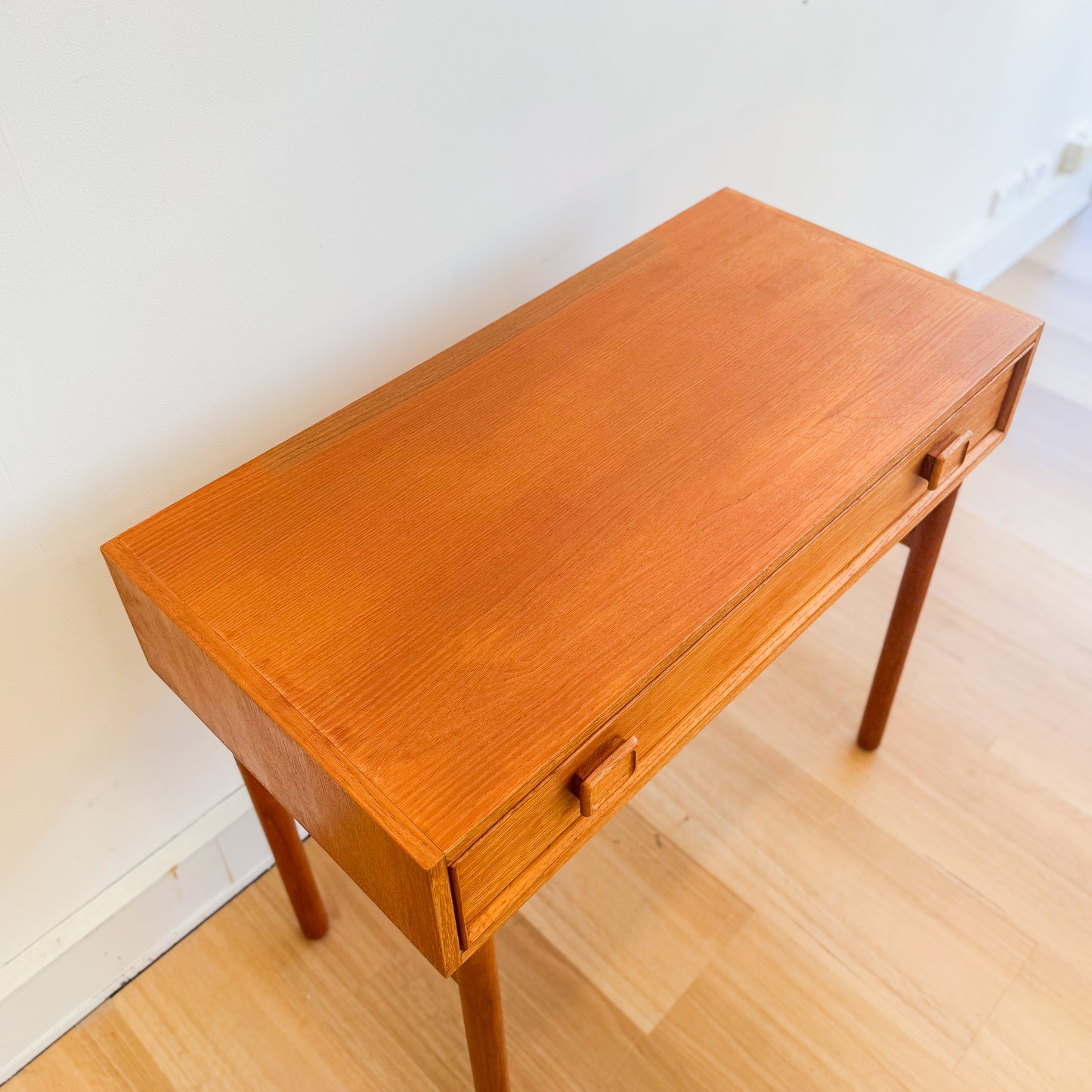 1970s Parker teak Square handle console/desk