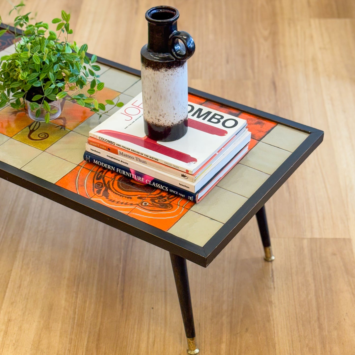 Goroka Teacher's College PNG Coffee Table With Tribal Design Tiled Top