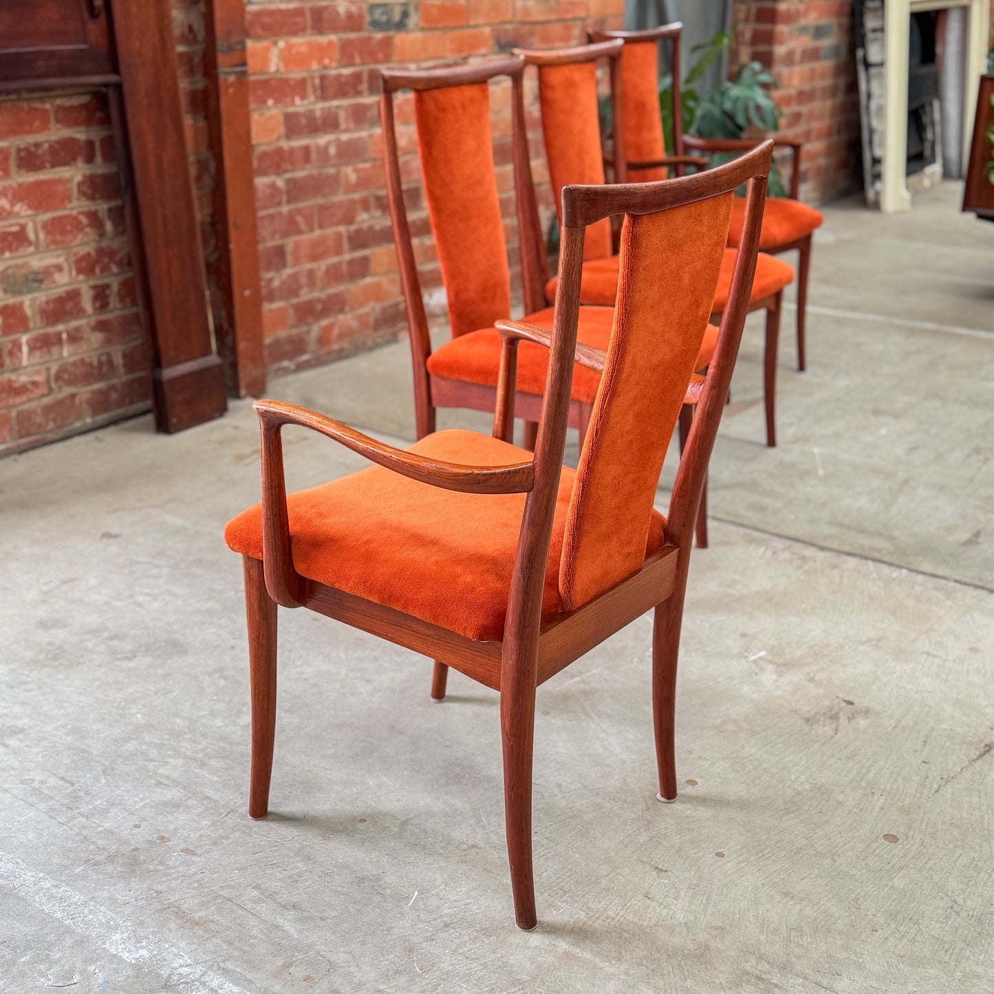 Set of four Parker late 70s dining chairs