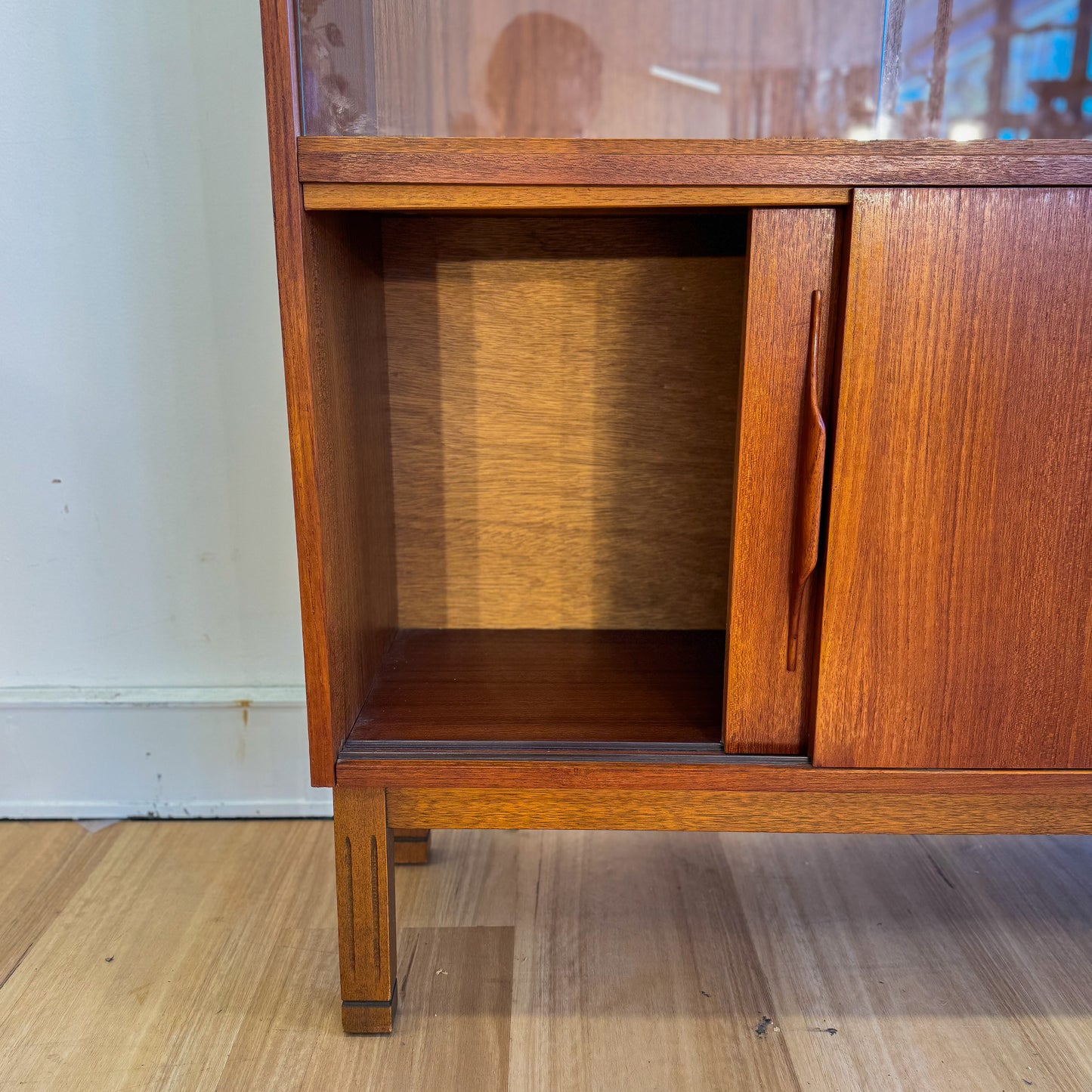 Mid century teak veneered bar cabinet