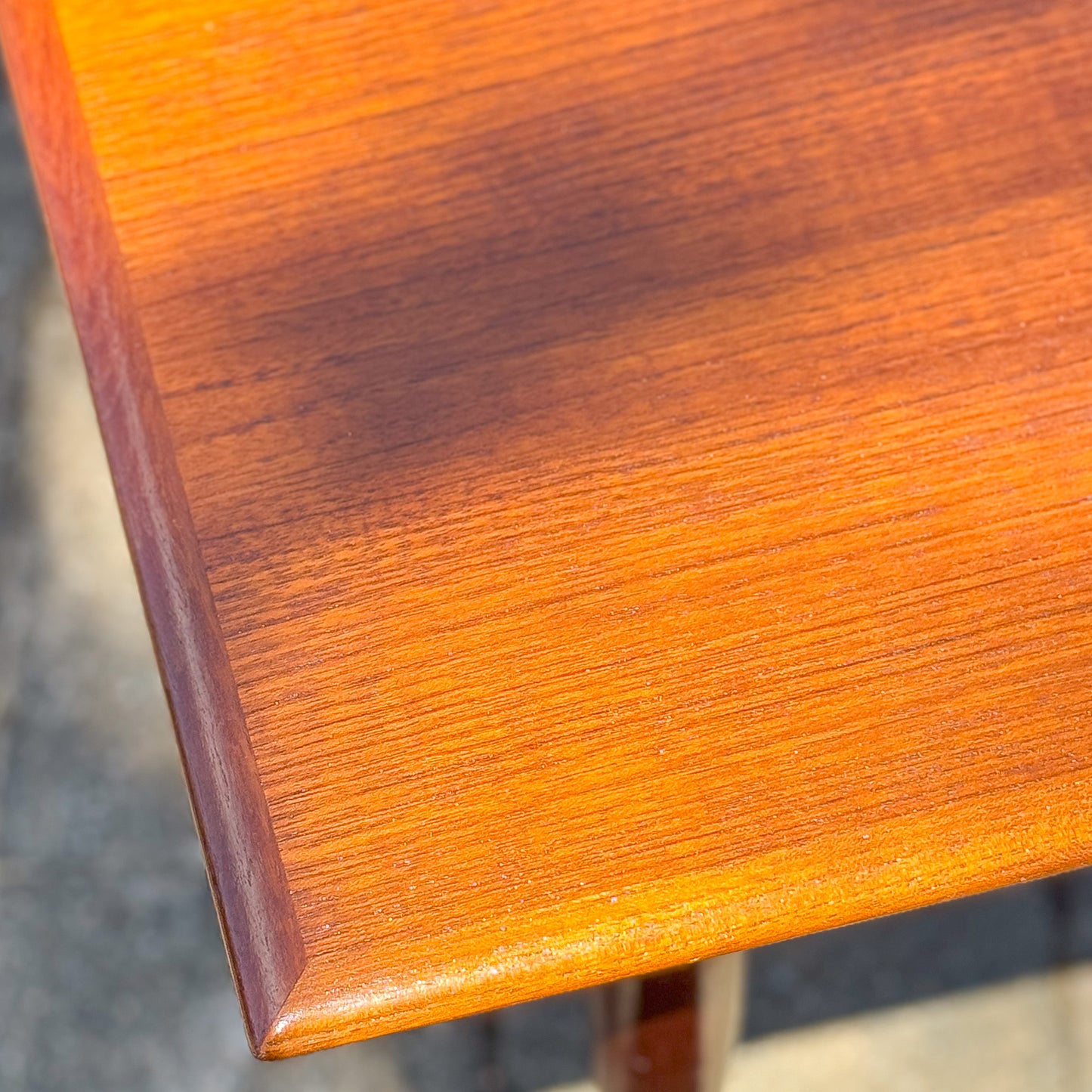 Parker Furniture teak side table with cigar legs