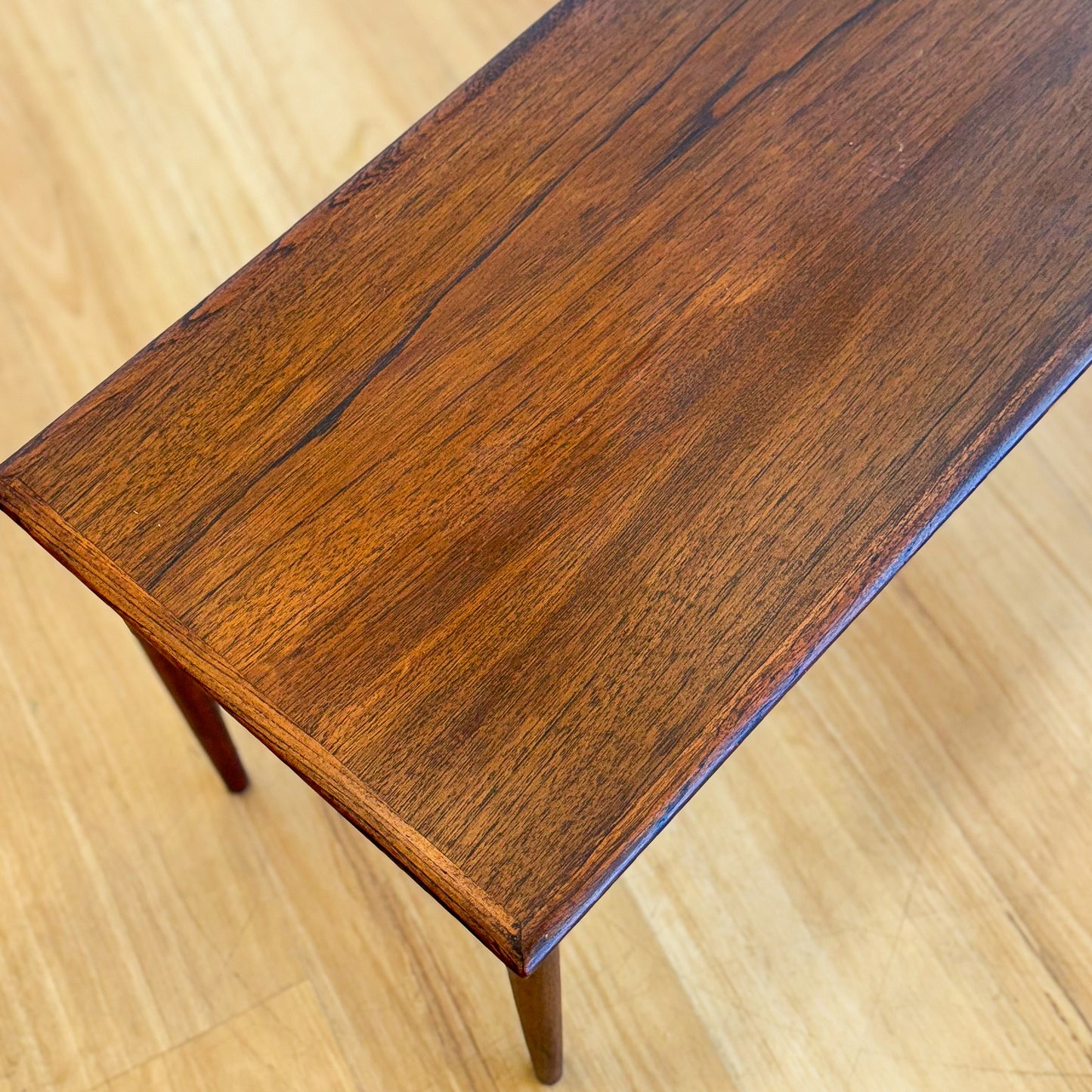 Mid century teak stained side table