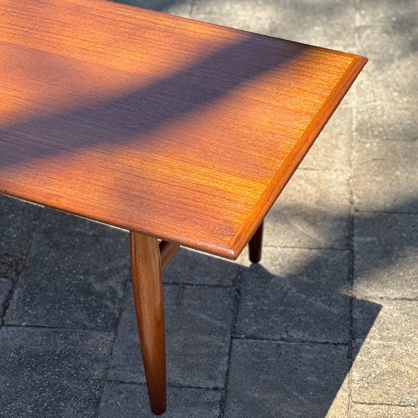 Circa 1960s Parker Furniture long teak coffee table