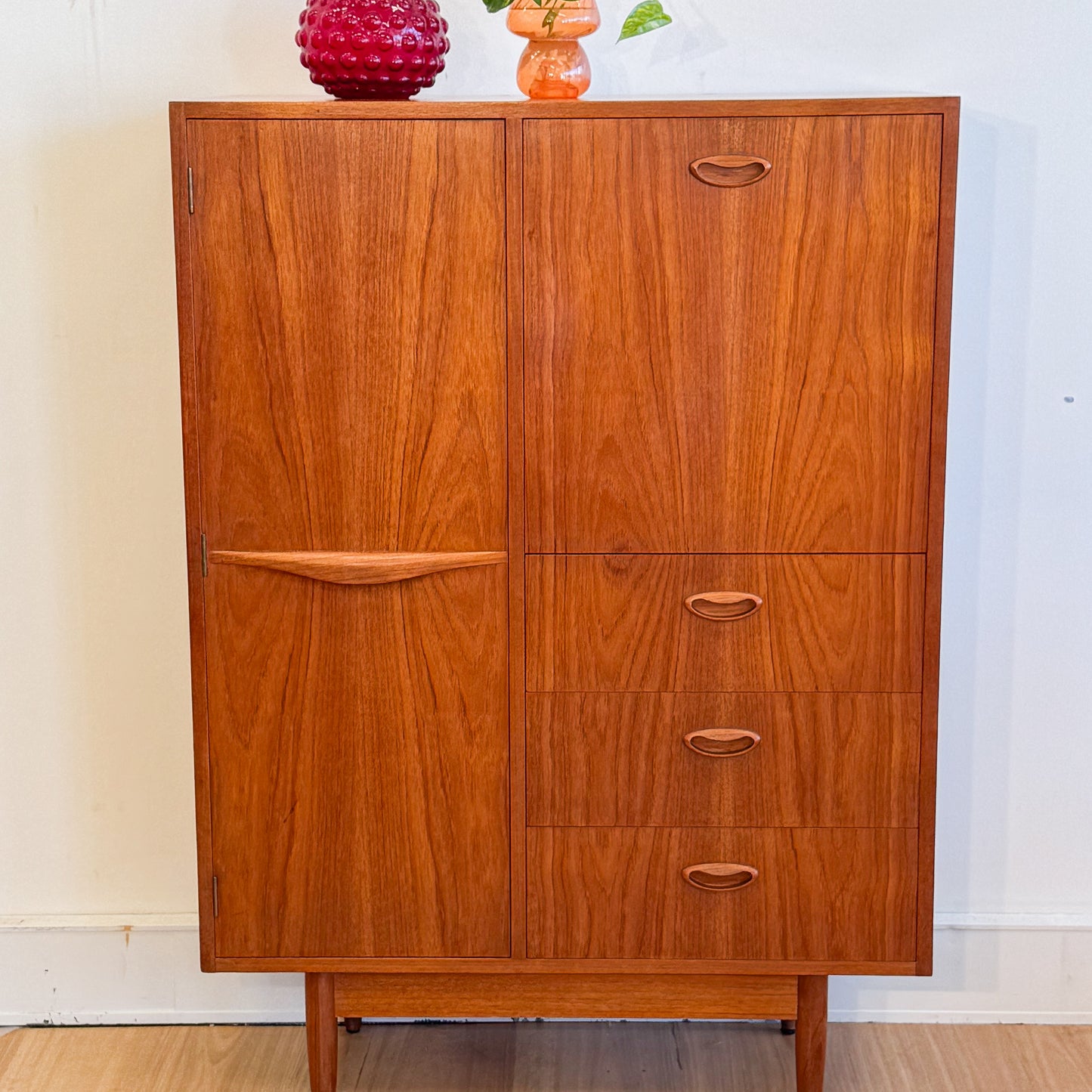 Chiswell circa 1960s teak single door cocktail cabinet