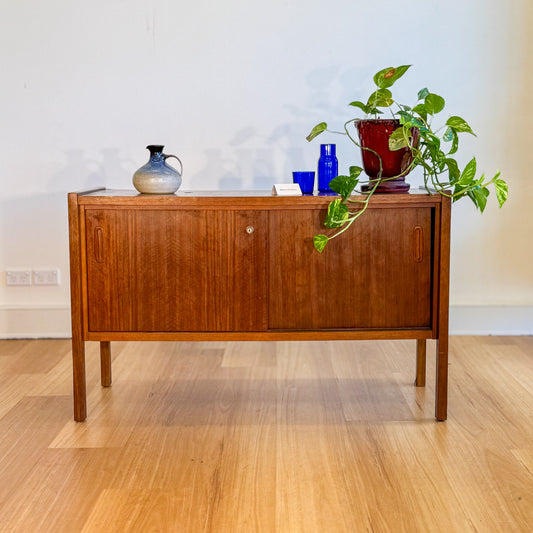 Vintage ex-office Blackbean short sideboard