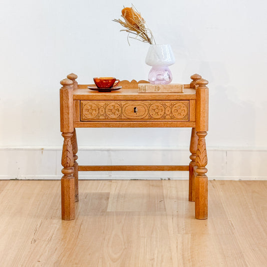 Danish Oak folk style side table