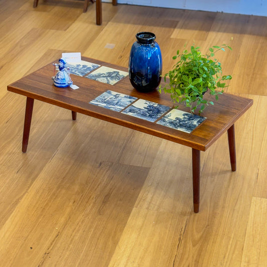 Vintage tiled top coffee table