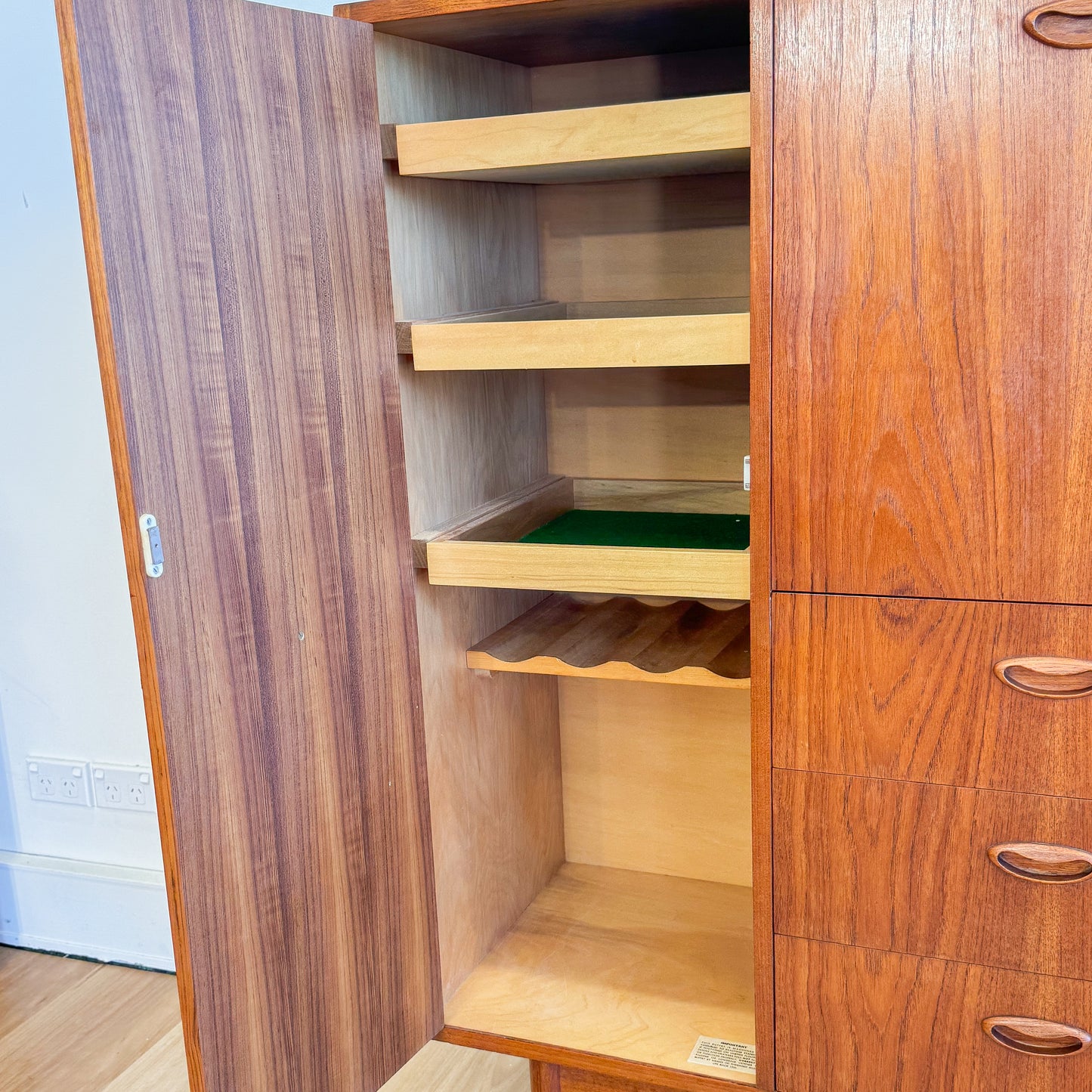 Chiswell circa 1960s teak single door cocktail cabinet