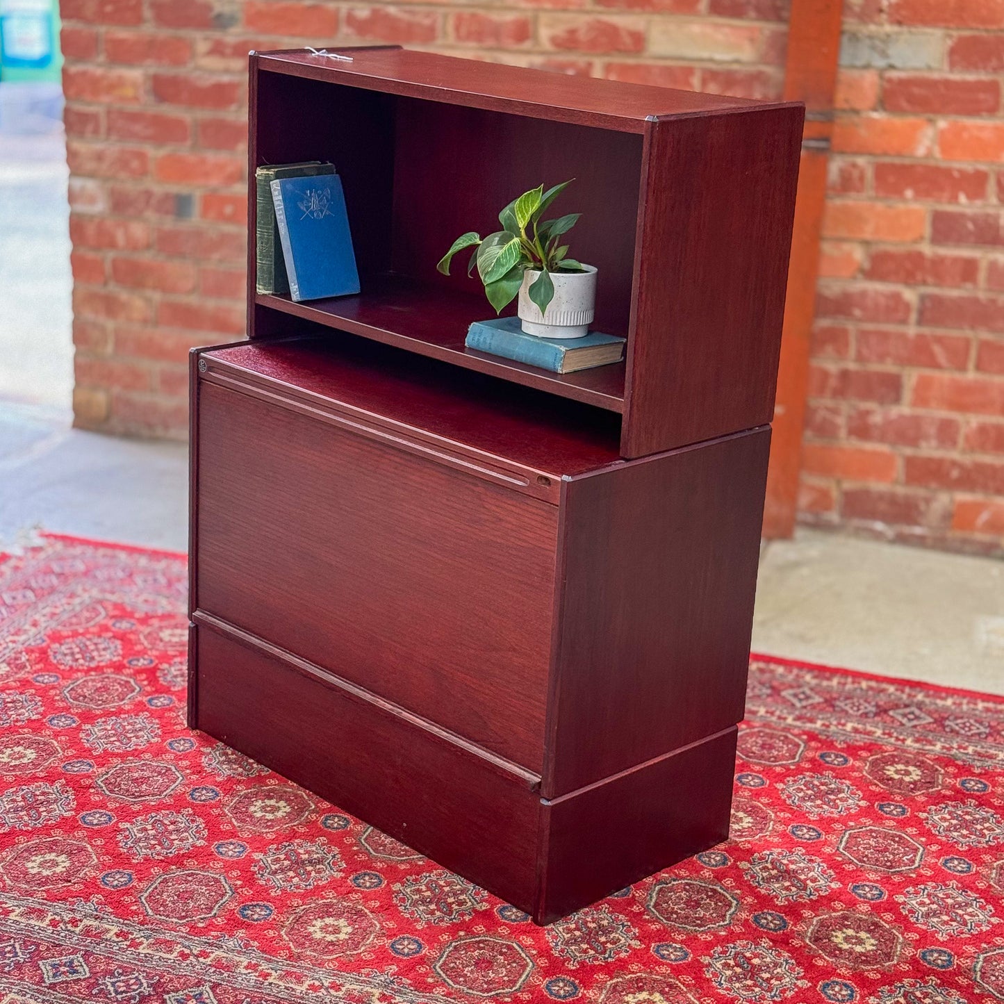 Danish storage cabinet with accordion drawers