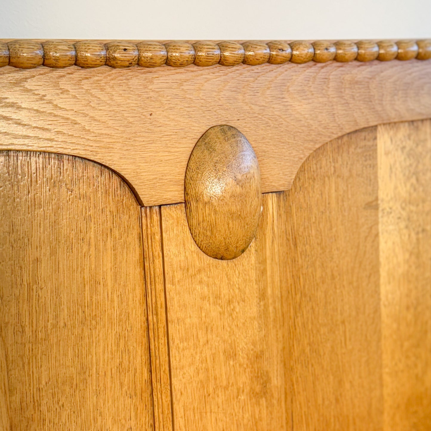 A near antique silky oak hall settee bench with storage