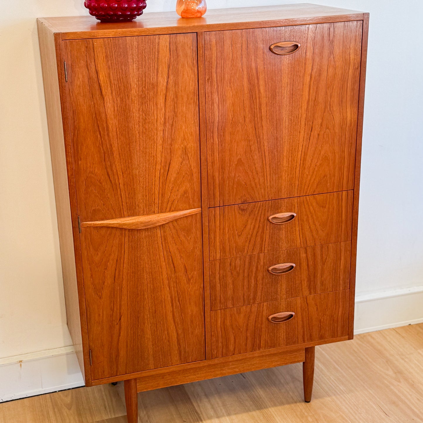 Chiswell circa 1960s teak single door cocktail cabinet