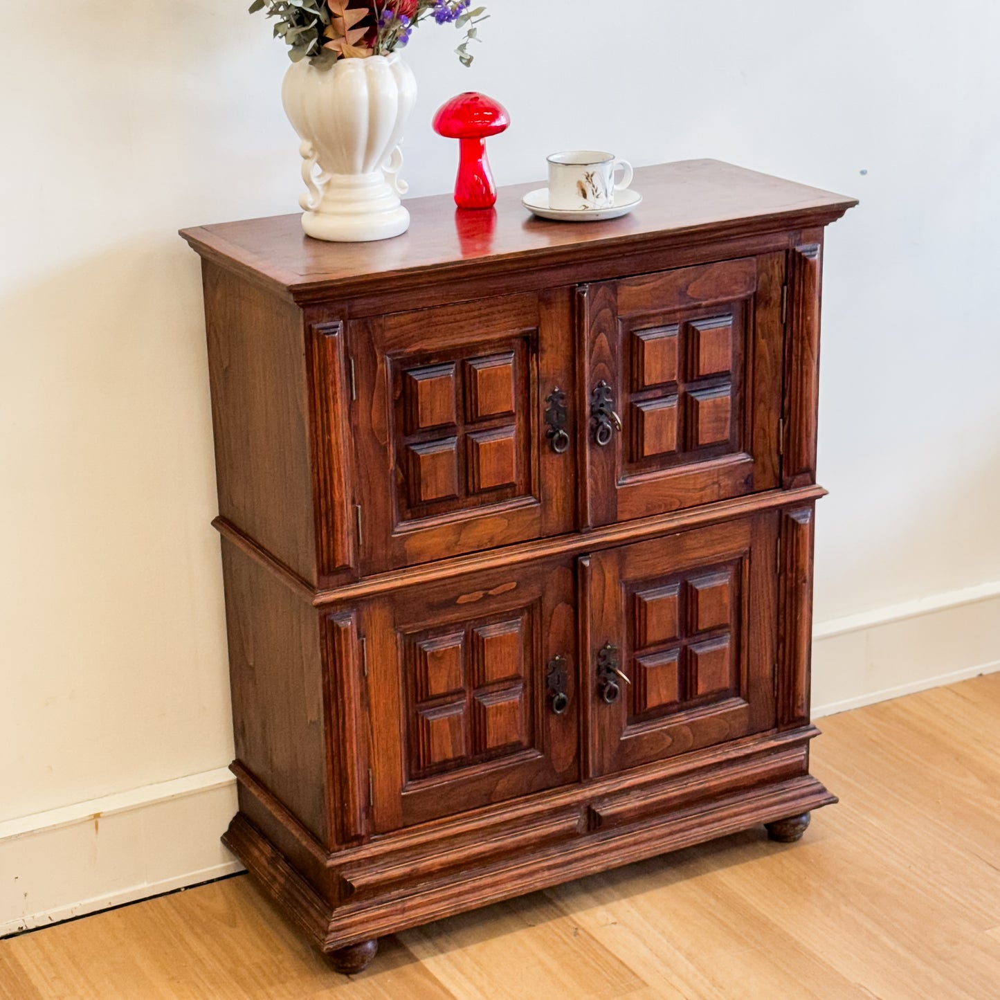 Solid timber cabinet with original keys