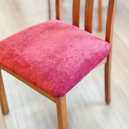 Set of four solid oak modern Chiswell dining chairs