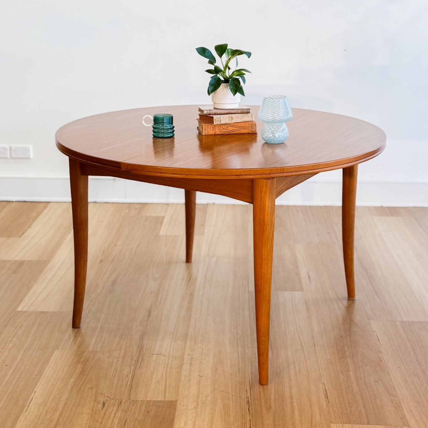 Late 1970s Parker Furniture teak extension dining table