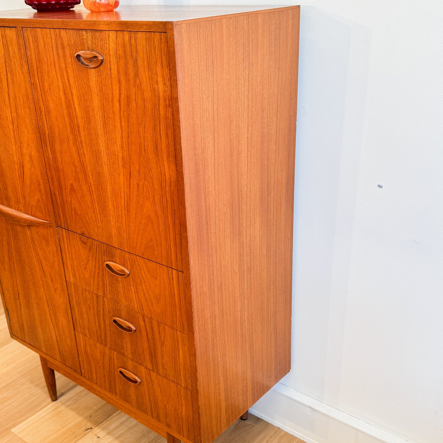 Chiswell circa 1960s teak single door cocktail cabinet