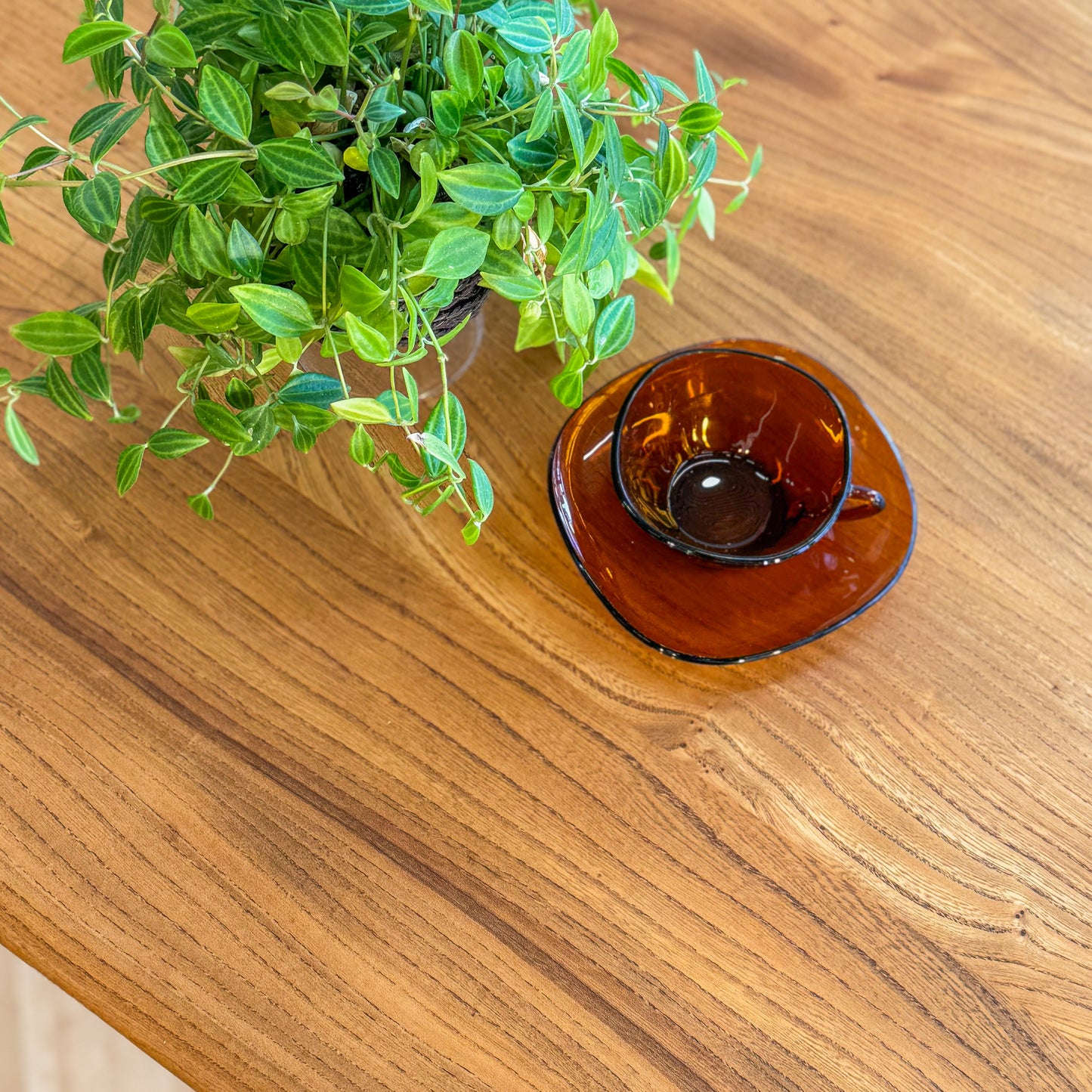 Circa 1960s Fully Restored English Elm Plank Top Dining Table by Ercol