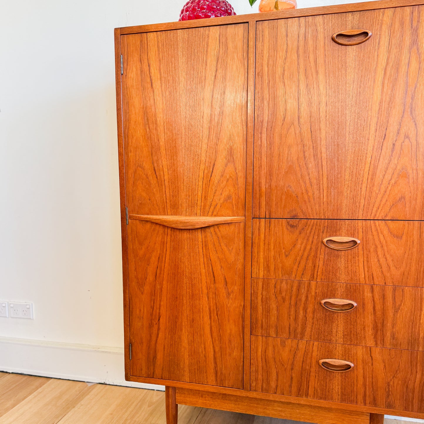 Chiswell circa 1960s teak single door cocktail cabinet