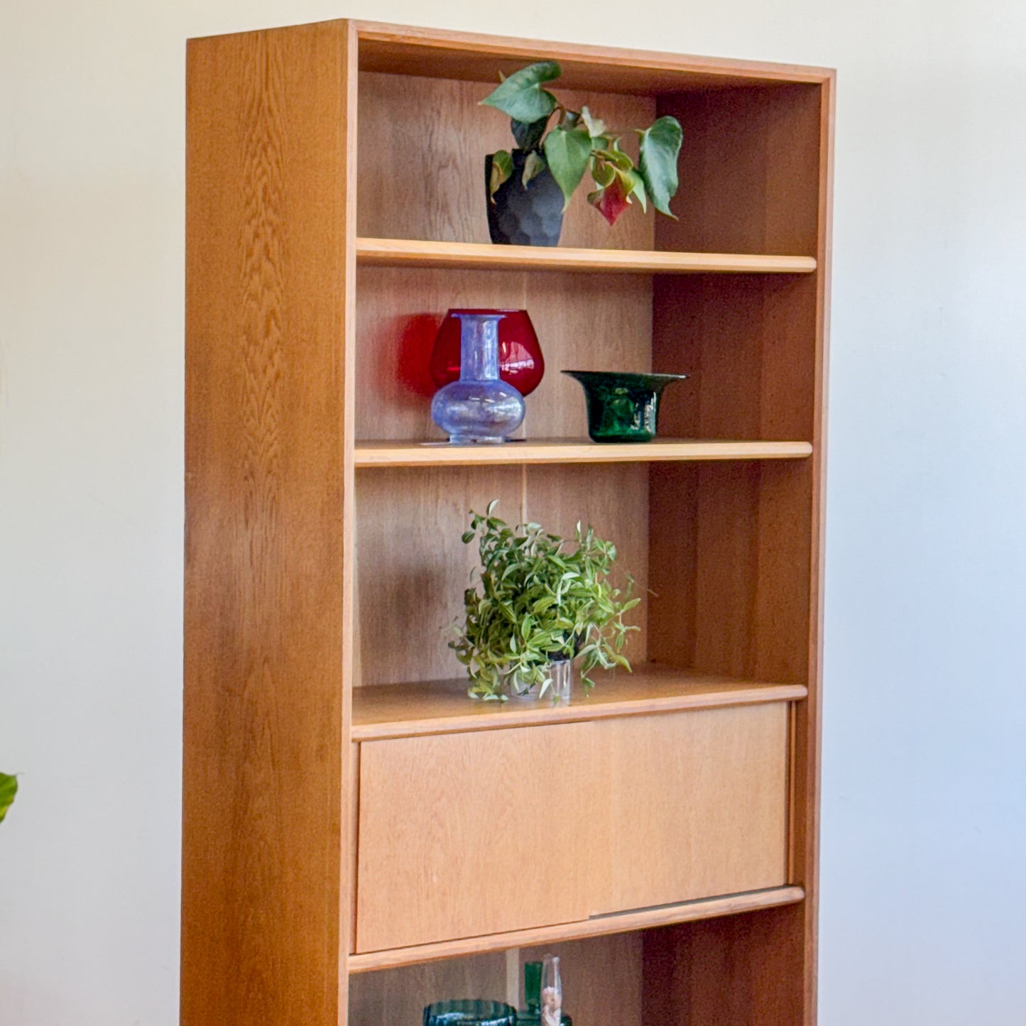 Danish mid century oak bookshelf