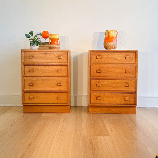 Pair of Parker Furniture square handle side tables