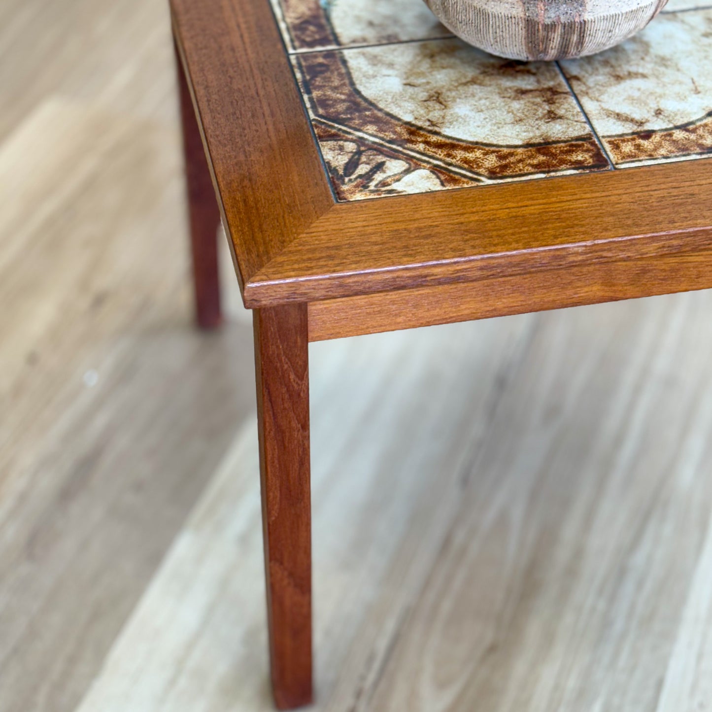 Mid century tiled top coffee / side table