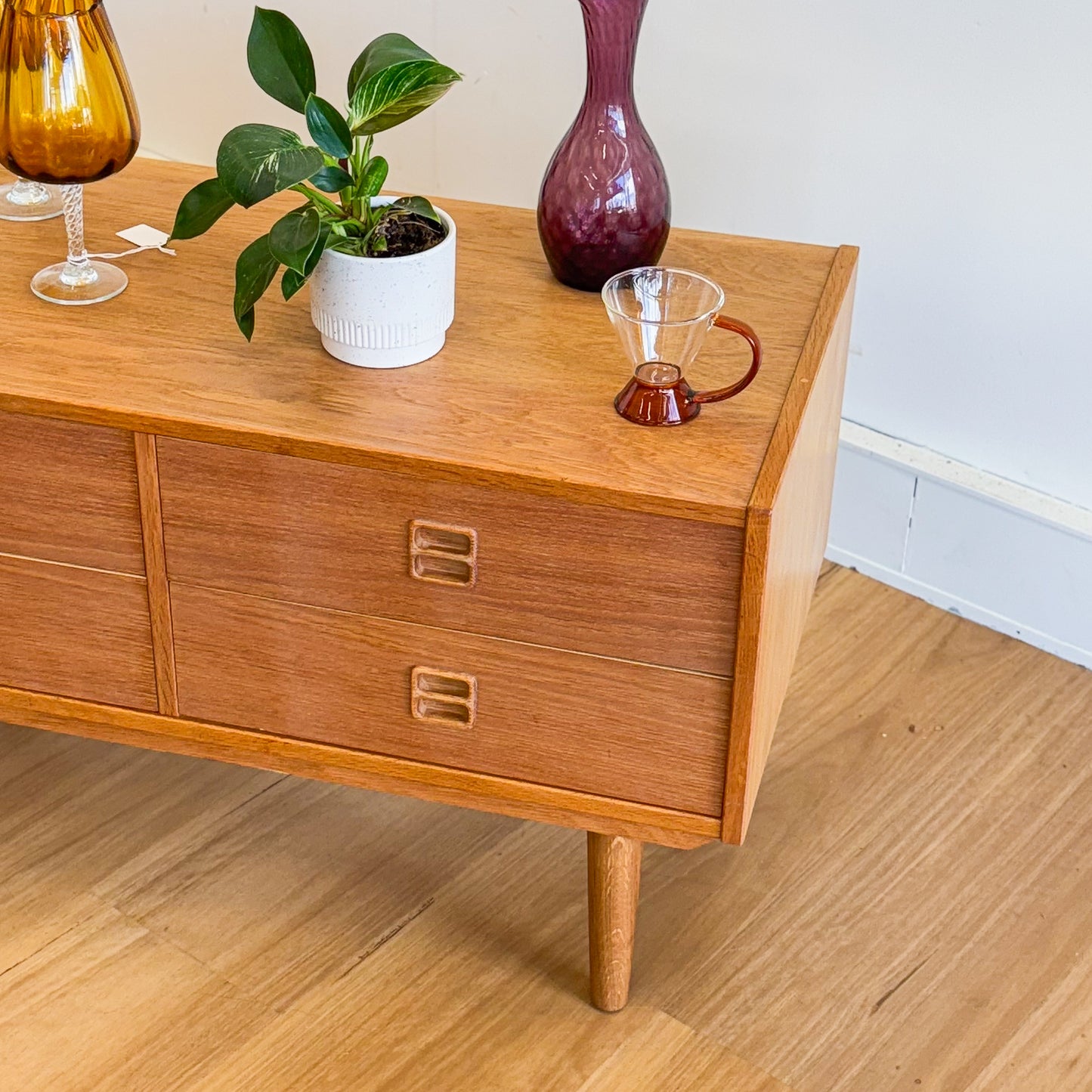 Danish oak cabinet/chest of drawers