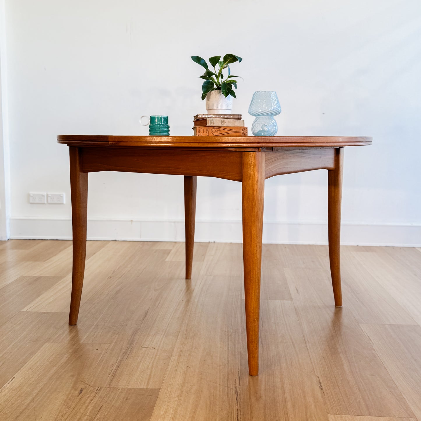 Late 1970s Parker Furniture teak extension dining table