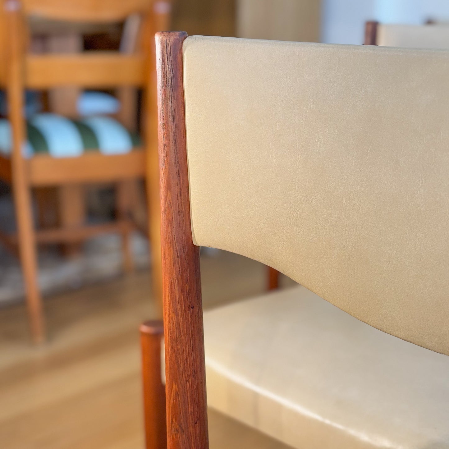 Set of six Parker Furniture dining chairs including two carvers