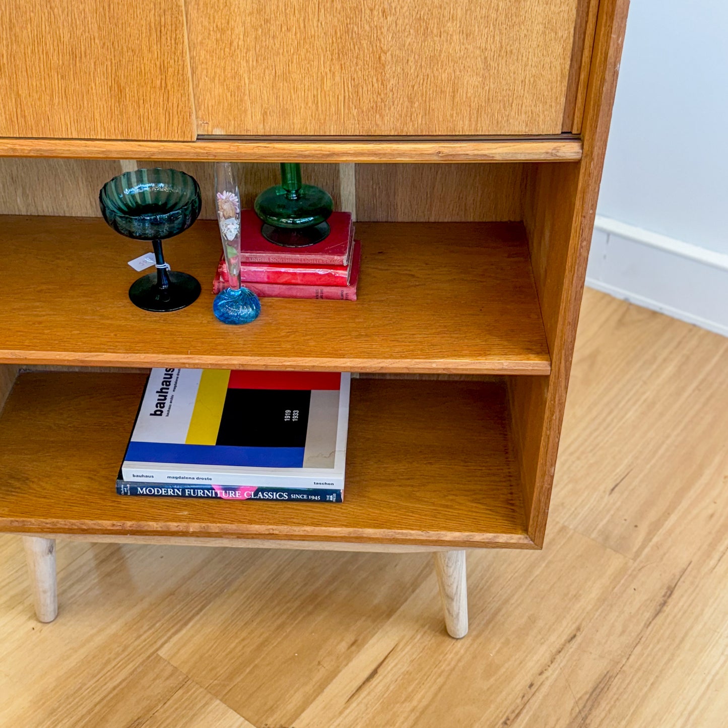 Danish mid century oak bookshelf